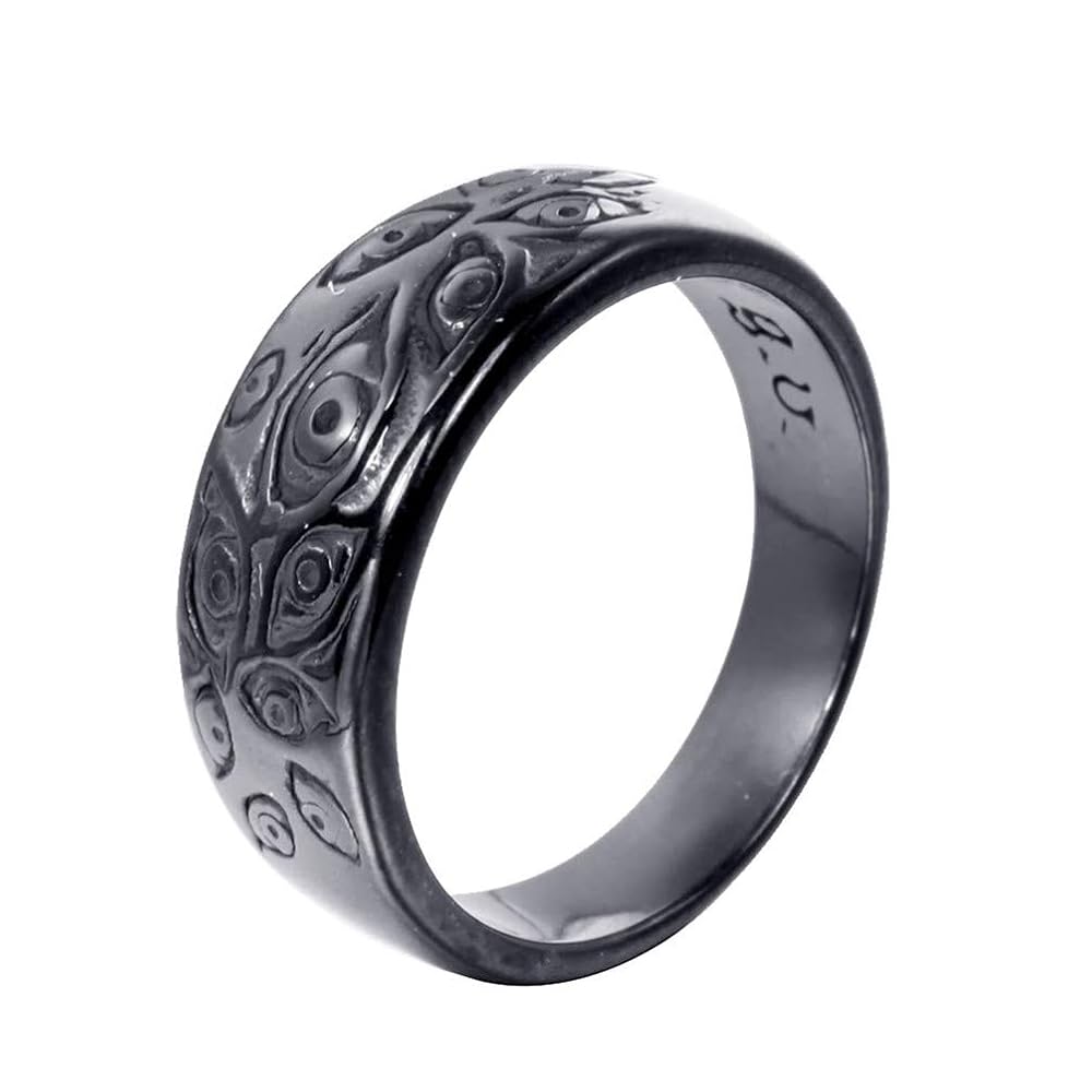  ORDER ／ GOD RING PMTIER Men's Vintage Stainless Steel Engraved Eye of God